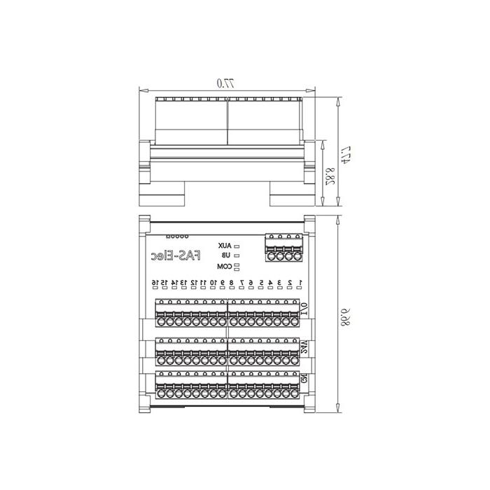 IP20、IO-Link Hub、NPN、16DI、Terminal module、00BS11S